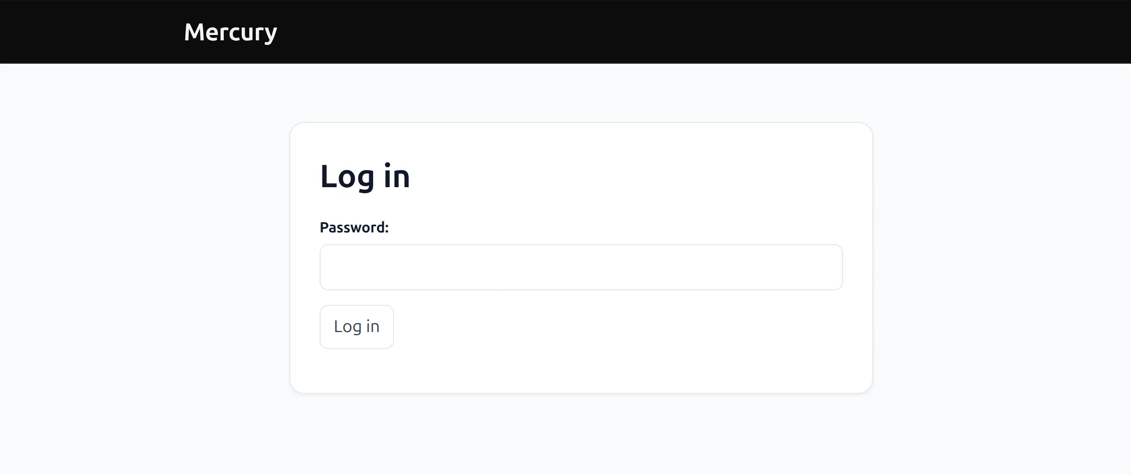 Mercury password prompt