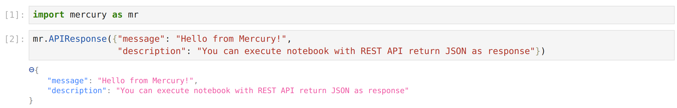 Return JSON response from Jupyter Notebook executed with REST API