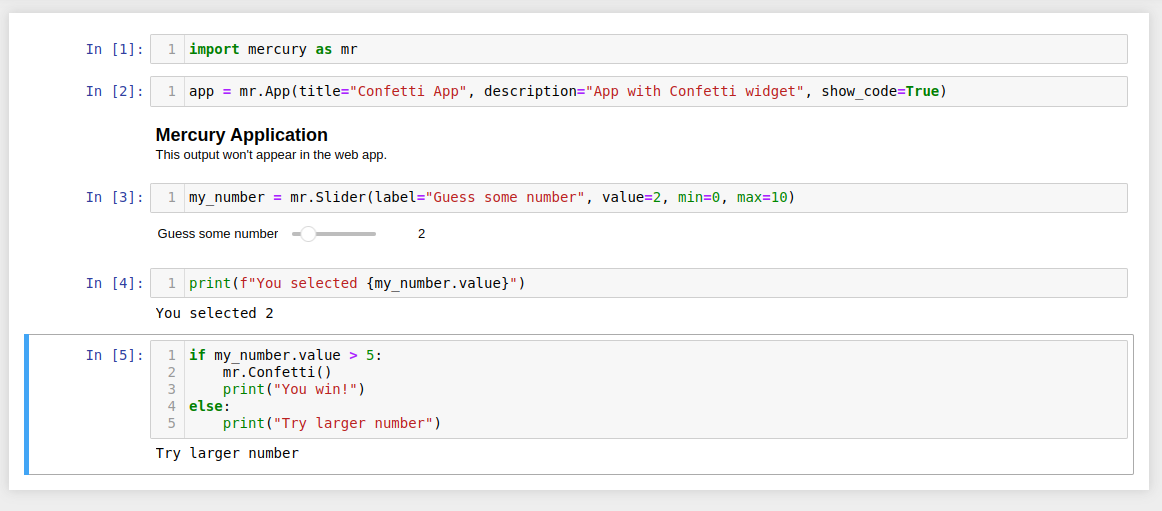 App Confetti Python code in Jupyter Notebook