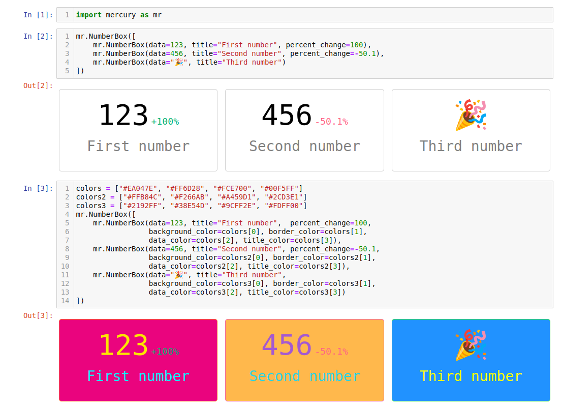 Python notebook with NumberBoxes