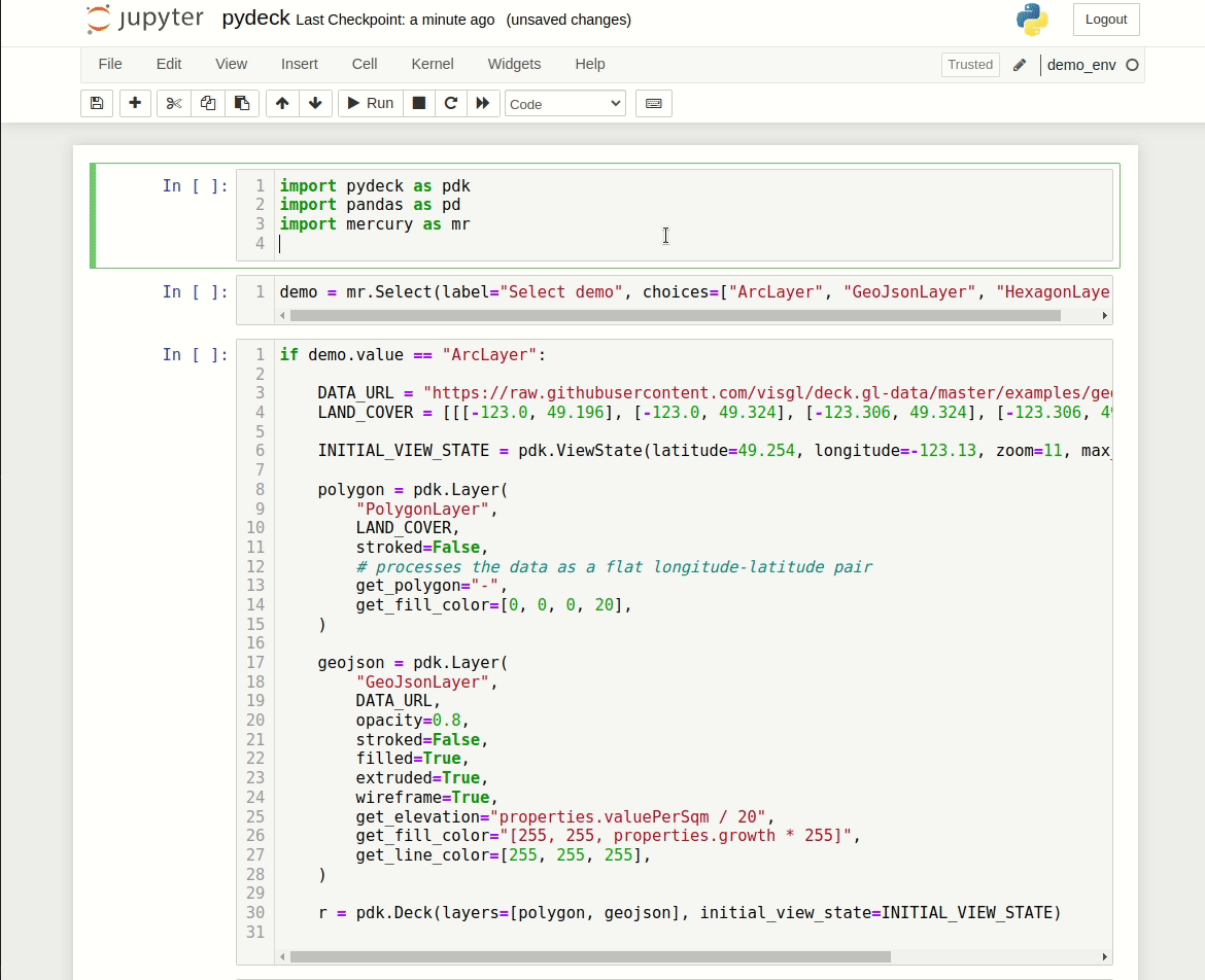 PyDeck in Jupyter Notebook