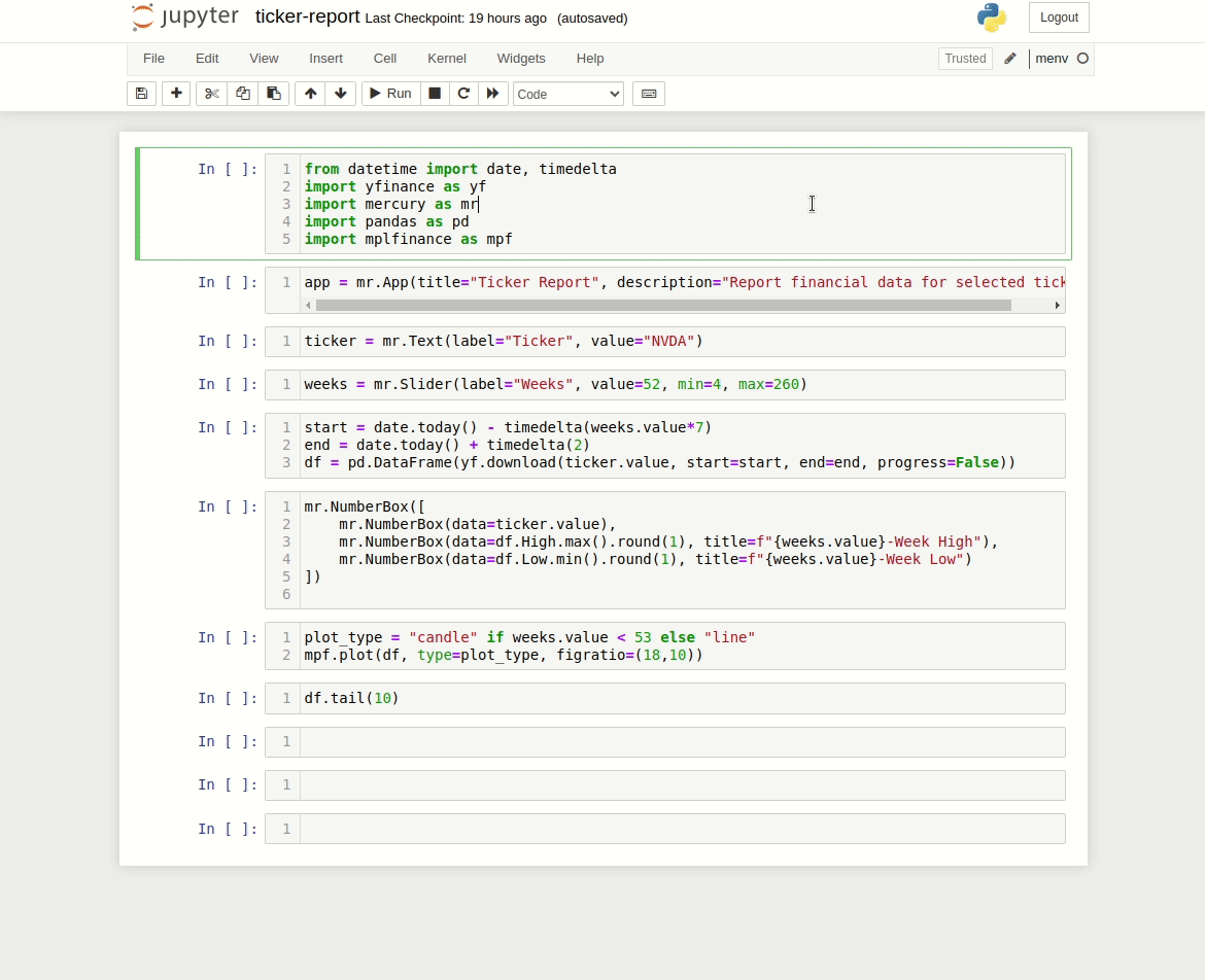 Report created in Mercury from Python notebook